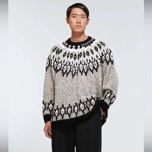 VALENTINO GARAVANI Knit Virgin Wool Oversized Sweater Men’s Large Crewneck